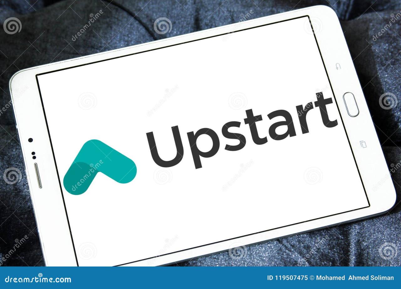 Upstart company logo editorial image. Image of predict - 119507475
